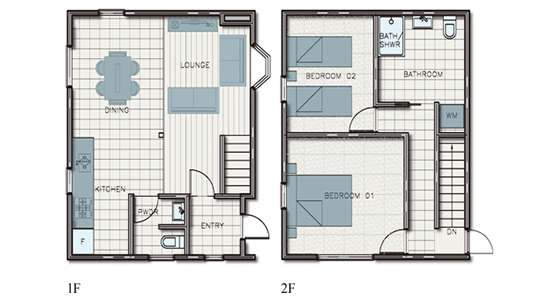 hakuba echoland chalets - deluxe - floor plan