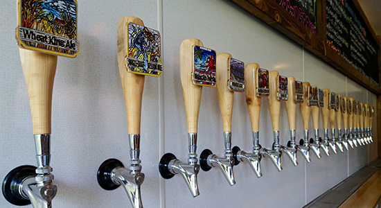 craft beer taps at the hakuba taproom